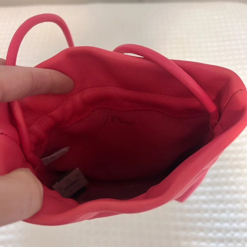 J. Crew Vibrant Pink Leather Mini Bag